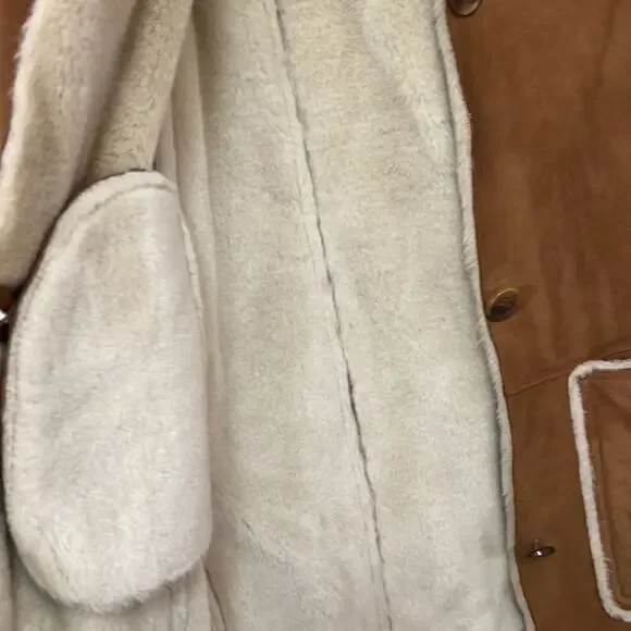 UGG AUSTRALIA LEATHER SHERLING COAT SIZE XS - Picture 7 of 8